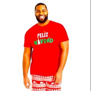 Mens Christmas T-Shirt Feliz Navidad 5XL NWT